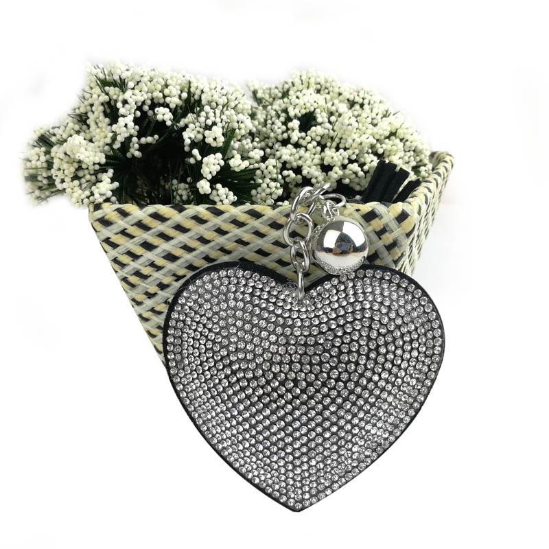 Wholesale Valentine's Day Diamond Inlaid Peach Heart Zinc Alloy Keychains